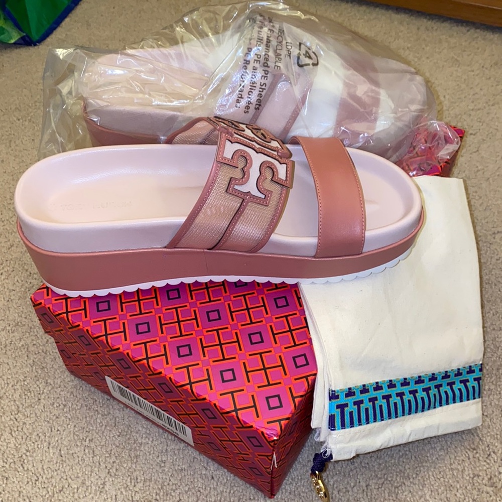Brand New Tory Burch “Ines Platform Slide” Sandals